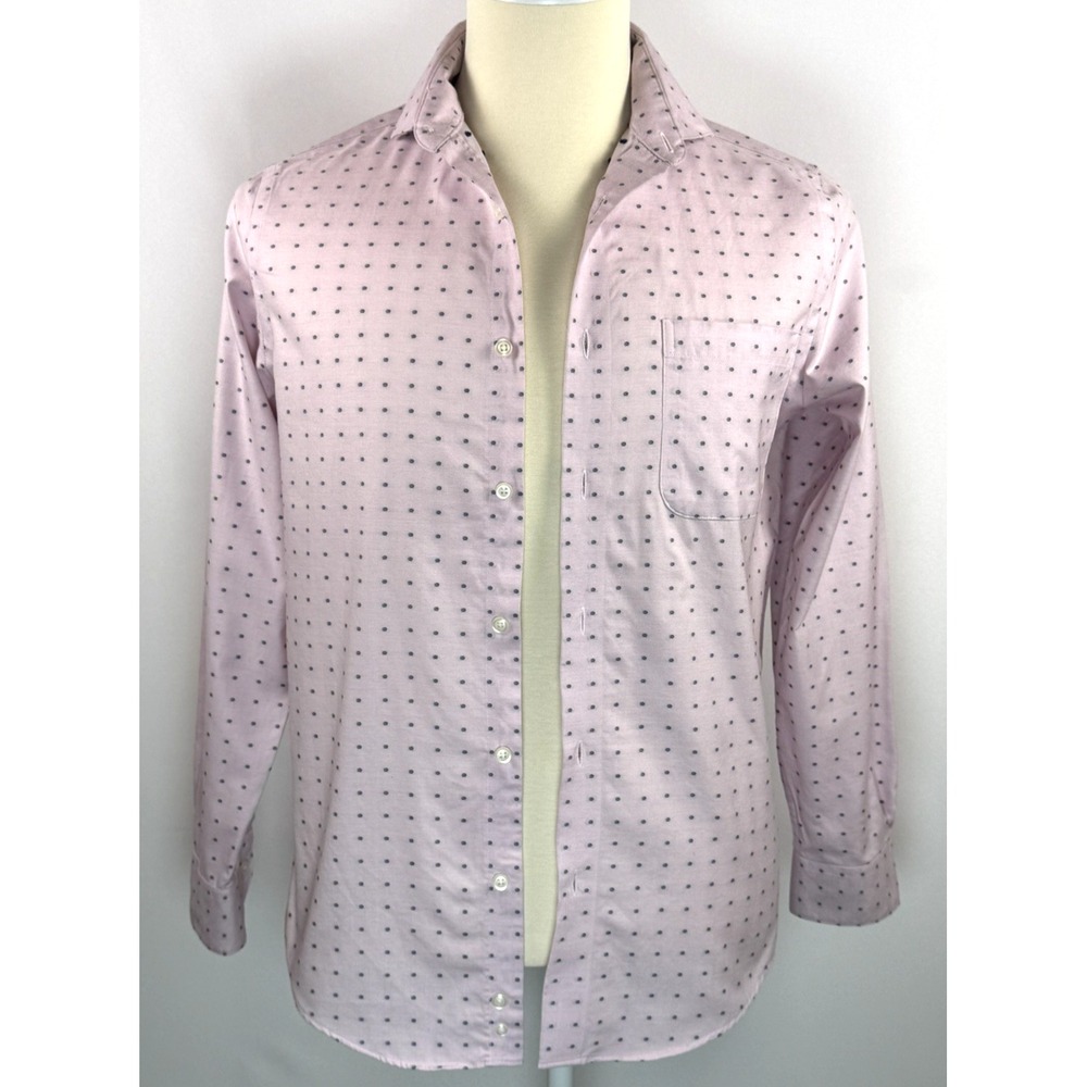 PRONTO UOMO Pink Black Design Mens Slim Fit Dress Shirt 15 32/33 S